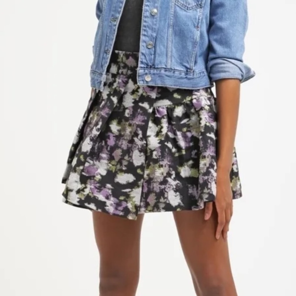 Banana republic flare, floral jacquard womens size 10 skirt